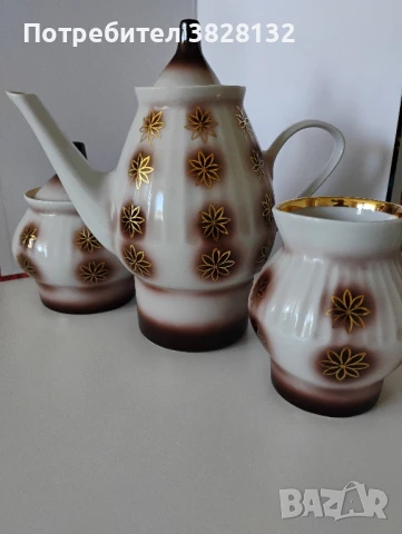 троен сет за кафе, снимка 10 - Антикварни и старинни предмети - 51063314