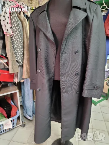 дълъг черен тренчкот, шлифер- XXL, снимка 8 - Якета - 47593648