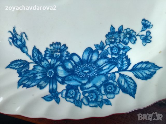 СТАРО ГОЛЯМО ПОРЦЕЛАНОВО ПЛАТО, снимка 5 - Аксесоари за кухня - 30860232