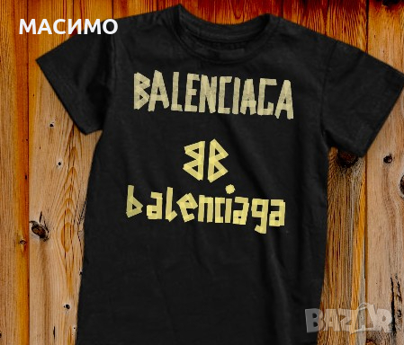 Тениска Balenciaga, Маркови тениски ,Баленсиага,черна тениска, снимка 3 - Тениски - 44797865