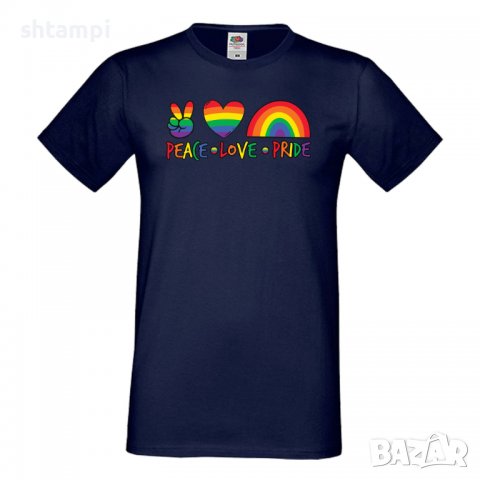 Мъжка тениска Peace Love Pride 1 multicolor Прайд,Празник.Повод,Изненада, снимка 1 - Тениски - 37103354