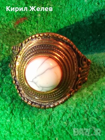 РЕТРО - ВИНТИДЖ АРТ ДЕКО МЕСИНГОВ ПРЪСТЕН 18640, снимка 3 - Пръстени - 36379695