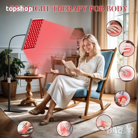 Професионална Лампа за Червена Светлина (Red Light Therapy) – 120 LED диода, 3 вълни, очила  , снимка 3 - Други - 53236225
