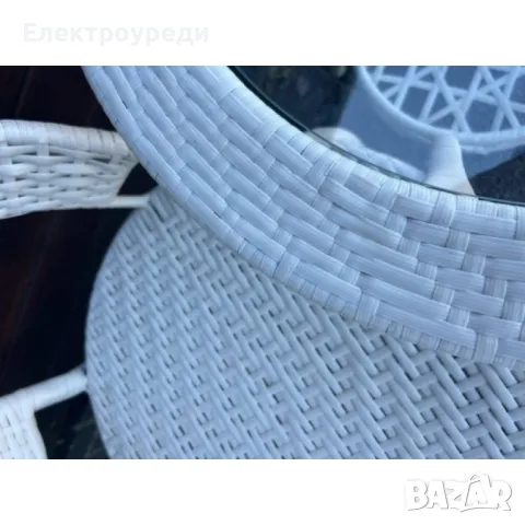 Градински Ратанов Комплект Relax 2 стола с маса + поставка, снимка 2 - Маси - 47606852