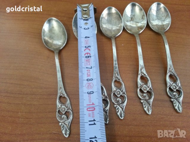 Посребрени лъжички за кафе, снимка 4 - Антикварни и старинни предмети - 37056026