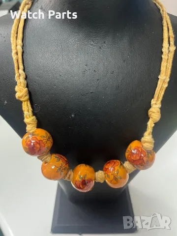 Стари колиета акрил / тигрово око / черупки, снимка 4 - Други - 48699466