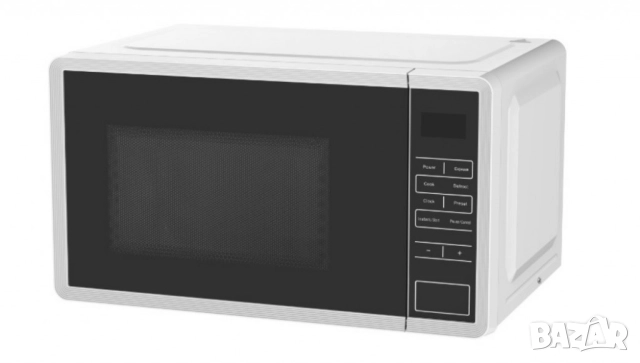 Микровълнова фурна, 700W, 20л., 5 степени на мощност, LED дисплей, Бял, снимка 6 - Друга електроника - 52098604