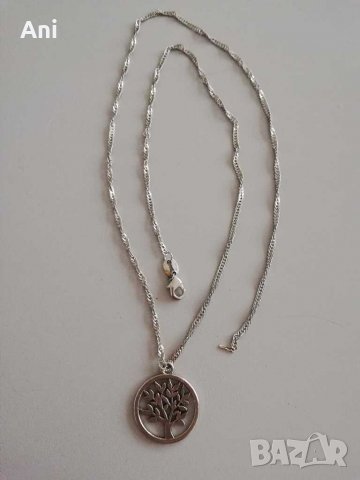 Сребърен колие с висулка "Дървото на живота ", снимка 5 - Колиета, медальони, синджири - 31073919