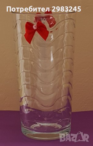 Декорирана стъклена чаша , снимка 3 - Декорация за дома - 42386408