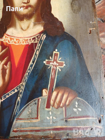 Руска православна икона 19-ти век., снимка 4 - Антикварни и старинни предмети - 44634057