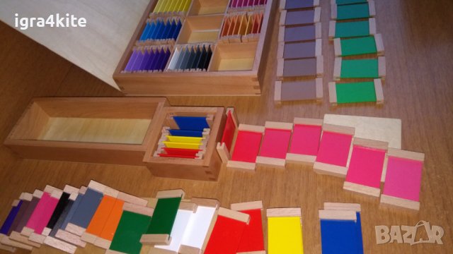 Монтесори цветни сензорни кутии 3бр. ПЪЛЕН КОМПЛЕКТ, снимка 3 - Образователни игри - 38857460