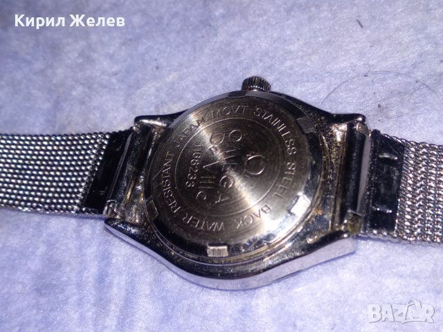 OMEGA QUARTZ КРАСИВ СТИЛЕН КВАРЦОВ УНИСЕКС ЧАСОВНИК с ВЕРИЖКА от БЛАГОРОДНА НЕРЪЖДАЕМА СТОМАНА 37135, снимка 5 - Мъжки - 40431958