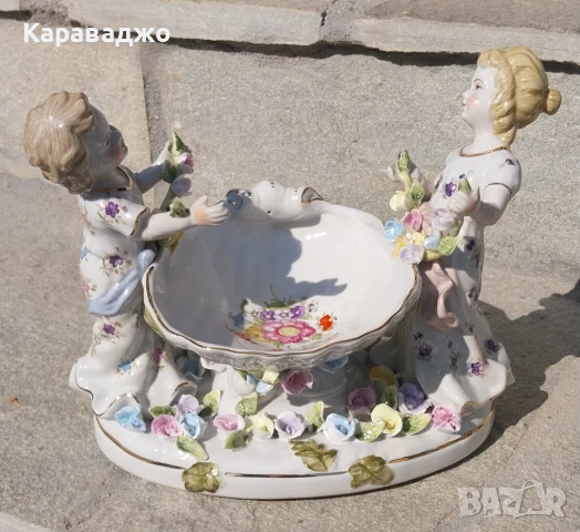 Порцеланова Композиция Бонбониера, снимка 10 - Статуетки - 50968732