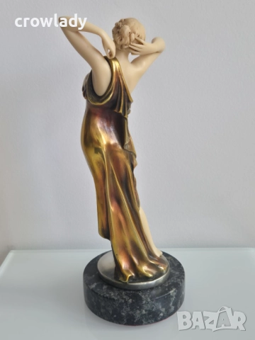 Танцьорка пластика в стил АРТ ДЕКО Виена Адел колекция , снимка 4 - Антикварни и старинни предмети - 51721429
