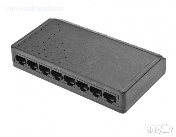 8 Port Poe Switch 6+2 Порта с DC Мрежови IP Камери NVR 8 Порт РоЕ Суич от които 6 Порта POE +2Uplink, снимка 7 - Суичове - 29272830