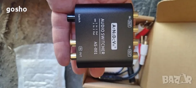 RCA Аудио усилвател 3.5 мм 1 вход 2 изхода 2 входа 1 изход 
