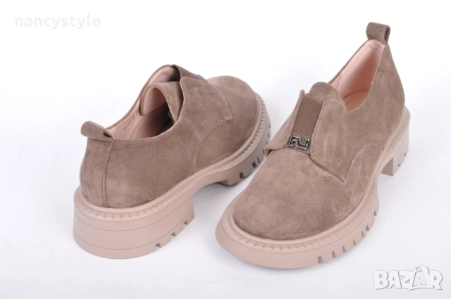 NEW! Ежедневни дамски обувки от еко велур с ластик - Два цвята, снимка 8 - Дамски ежедневни обувки - 51688703