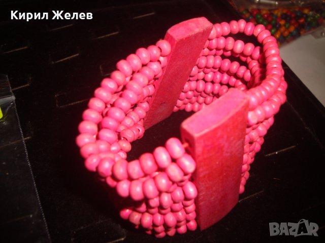 ЛЯТНА ХИПИ СТИЛ ДЪРВЕНА РАЗТЕГЛИВА ГРИВНА ХЕНД-МЕЙД 75281, снимка 4 - Гривни - 31347239