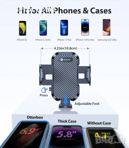 VICSEED 3-в-1 Универсална стойка за телефон , снимка 5 - Селфи стикове, аксесоари - 53276837