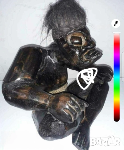 Голяма Африканска статуя на мъж с големи възможности , фалос, секс, 18+ еротика, член, снимка 2 - Антикварни и старинни предмети - 51452242