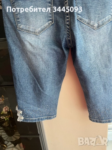 Нови 3/4 дънкови панталони - рр S, снимка 7 - Дънки - 54341401