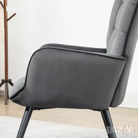 Релаксиращо кресло с табуретка, снимка 7 - Дивани и мека мебел - 49019013