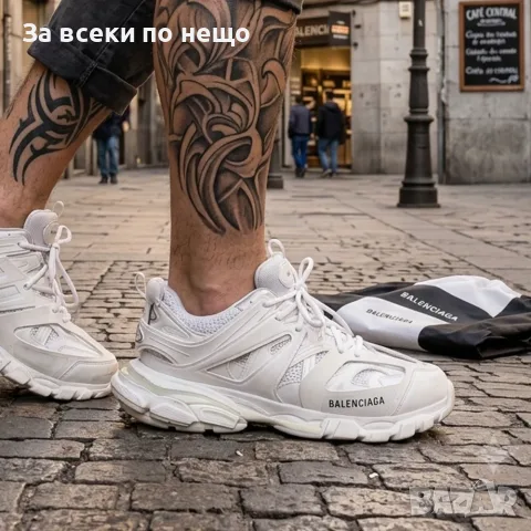 Balenciaga track Унисекс Маратонки👟Дамски Маратонки👟Мъжки Спортни Обувки Цвят- Бяло Код S468, снимка 6 - Маратонки - 55933987