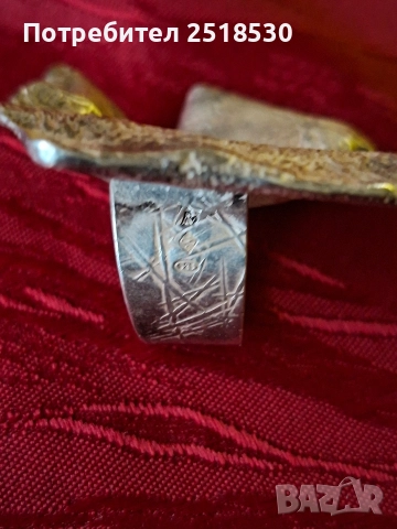 Сребърен масивен авторски пръстен, снимка 8 - Пръстени - 52635124