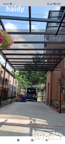 Навеси от метални конструкции с поликарбонат и сандвич панел , снимка 2 - Ремонти на покриви - 52533702