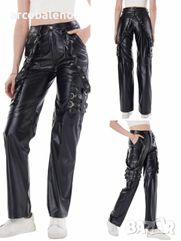 Дамски панталони от еко кожа 