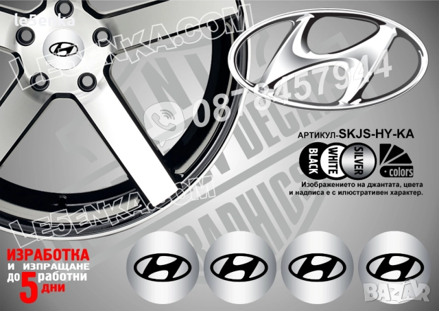 Hyundai стикери за капачки