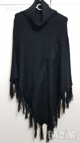 Дамско плетено пончо размер Л-ХЛ, снимка 6 - Палта, манта - 38873935