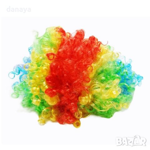 1736 Парти перука Клоун къдрава, снимка 3 - Аксесоари за коса - 42259565