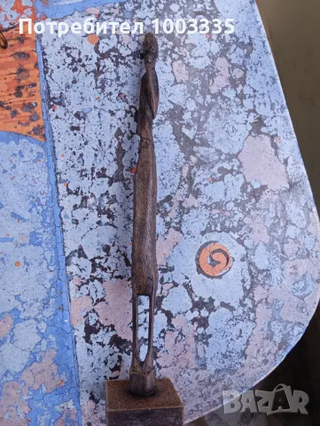 Африканска фигура от дърво , снимка 4 - Антикварни и старинни предмети - 48941146
