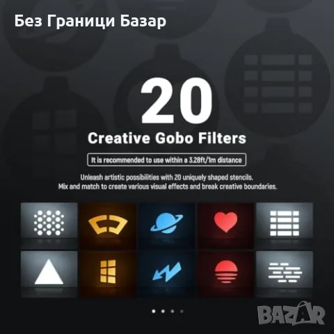 Нова лампа NEEWER FL10 LED Фото Прожектор RGB 10W Zoom 10-60° CRI95+ 7500mAh осветление снимки, снимка 3 - Светкавици, студийно осветление - 56129748