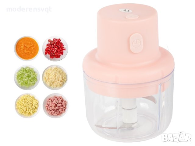 ДОМАШЕН ЕЛЕКТРИЧЕСКА БЕЗЖИЧЕН МИНИ КУХНЕНСКИ ЧОПЪР ЗА МЕСО,ЧЕСЪН ЗЕЛЕНЧУЦИ И ДР., снимка 3 - Чопъри и пасатори - 40752356