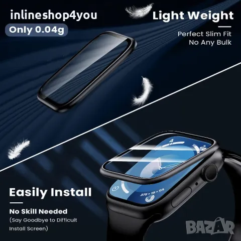 3D Скрийн Протектор за Apple Watch Series 9 - 41mm и 45mm, снимка 3 - Фолия, протектори - 48359715