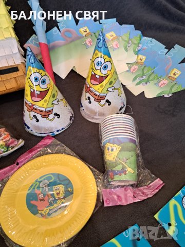 Тематичен Парти Комплект Спонджбоб **, снимка 5 - Други - 40729319