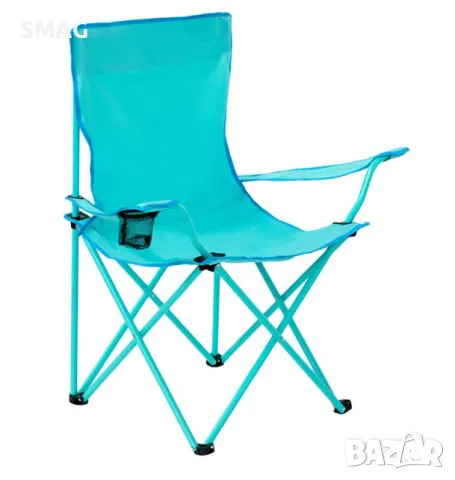 Къмпинг стол сгъваем тюркоаз с калъф 54x54x87cm S_1235217