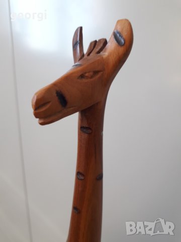 Дърворезба жираф, снимка 3 - Статуетки - 31851792