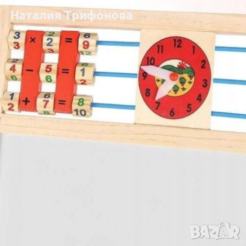 Мултифункционална образователна детска дъска с дървена рамка – за писане, рисуване и обучение, снимка 6 - Други - 54168271