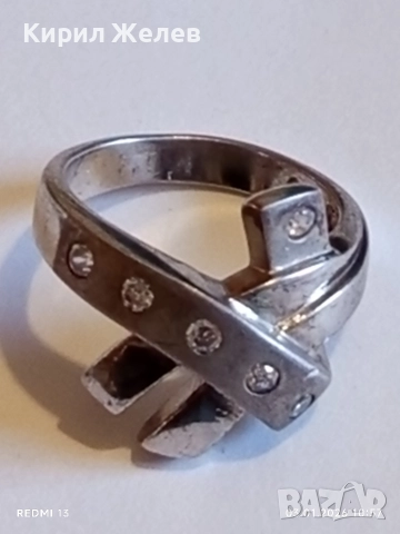 Нестандартен артистичен дизайн сребърен пръстен подходящ за ежедневието или като акцент 52646, снимка 8 - Пръстени - 52961369