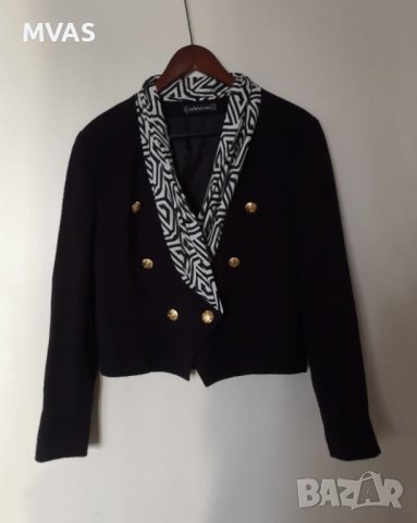Ново официално есенно сако М размер черно дамско сако с шал яка