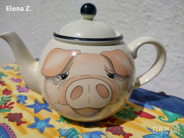 Винтидж чайник Back to Front Pig на Arthur Wood, снимка 3 - Колекции - 52344797
