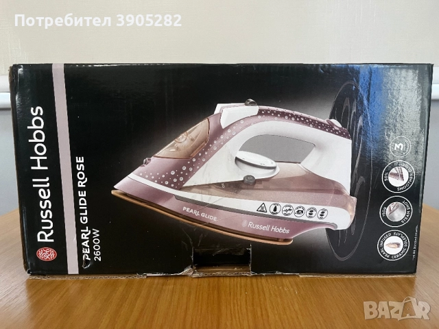 Парна ютия Russell Hobbs Pearl Glide Rose НОВА, снимка 4 - Ютии - 52915590