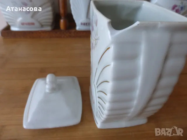 Буркани за подправки български порцелан Видин 1962 г, снимка 12 - Прибори за хранене, готвене и сервиране - 48384505