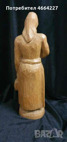 Дървена статуетка , снимка 3 - Антикварни и старинни предмети - 52945091