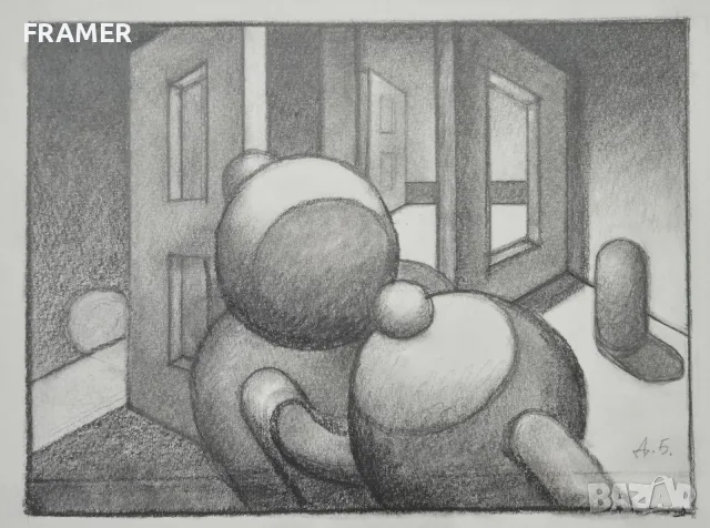 Димитър Буюклийски – Мичи /1943 – 2022/ Интериор, снимка 2 - Картини - 49796787