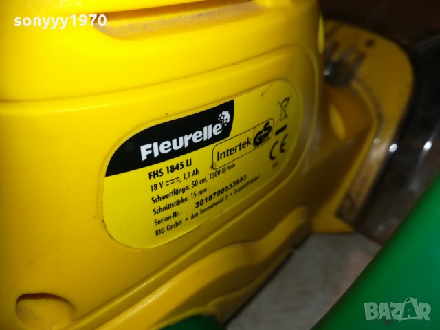 fleurelle fhs 1845li LI-ION храсторез-внос англия 0111201808, снимка 17 - Градинска техника - 30632477