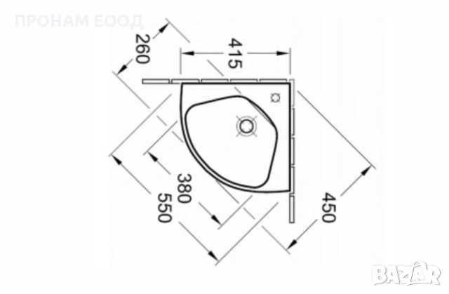 Ъглова мивка за баня Villeroy et Boch, снимка 3 - Мивки - 53927273
